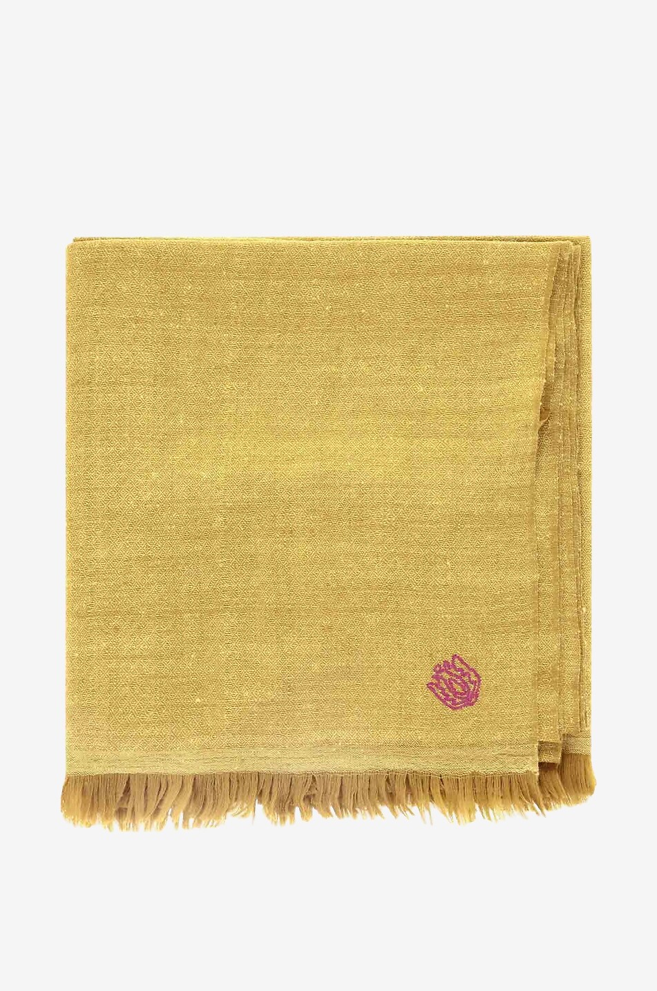 PINK MAHARANI Écharpe en cachemire Double Weave Femme JAUNE 1