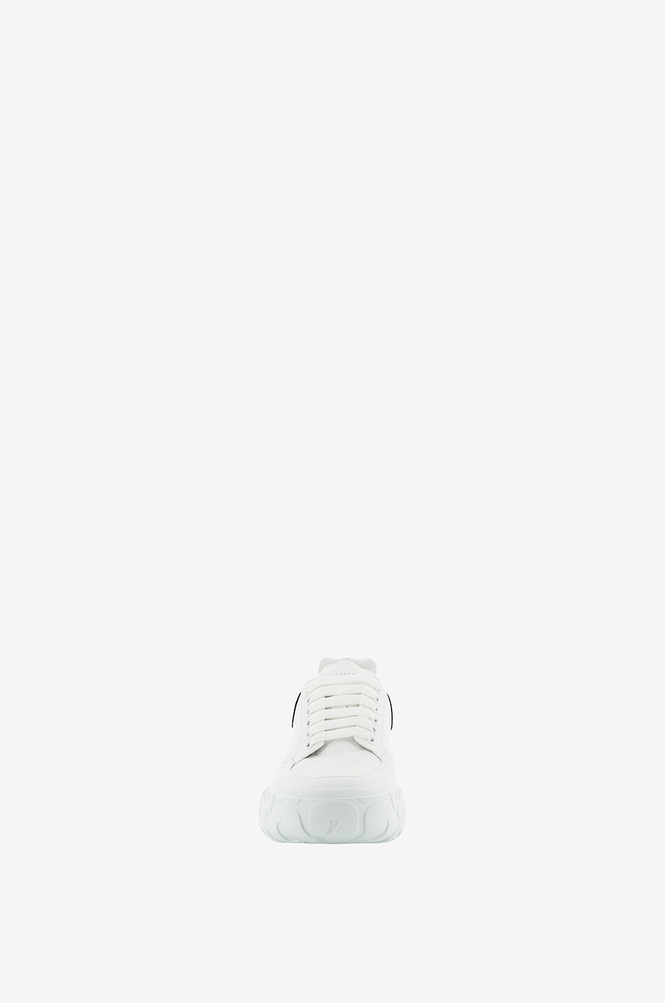 ALEXANDER McQUEEN Court bicolour leather lace-up low-top sneakers Men WHITE 2