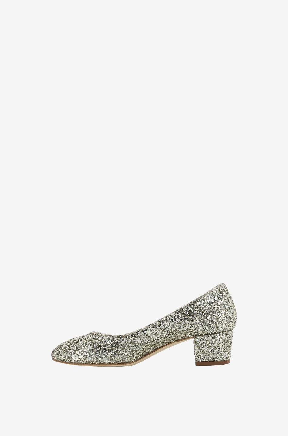 Pumps aus Leder und Glitter Heel Ballerina 40