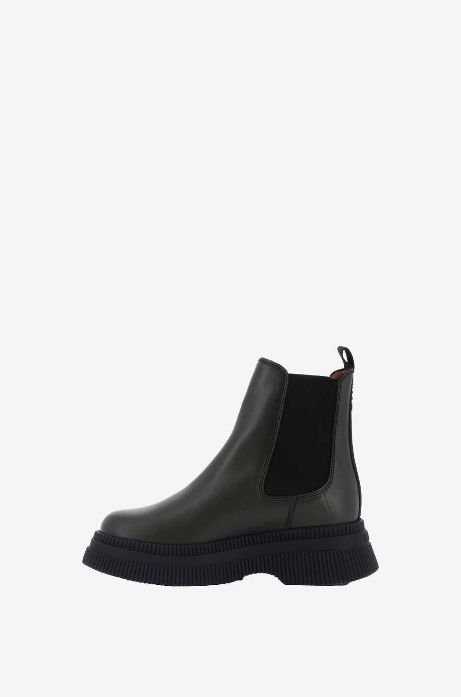GANNI Stiefeletten aus Kalbsleder Chunky Chelsea Damen DUNKELGRAU 3