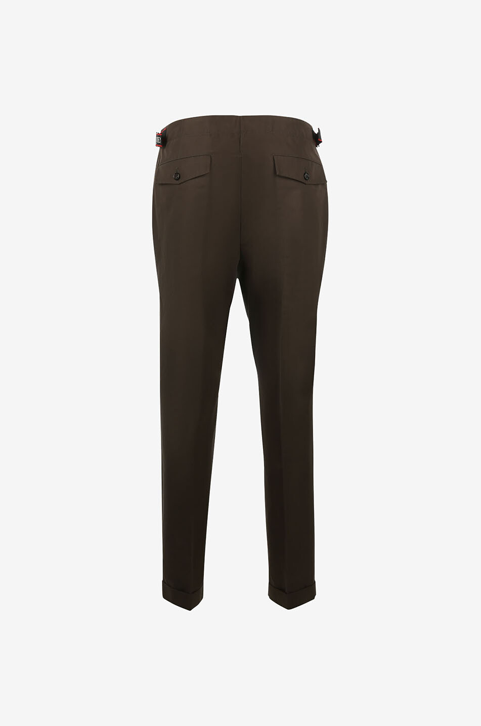 ALEXANDER McQUEEN Gabardine-Hose mit Umschlägen und verstellbarer Taille Herren KHAKI 2