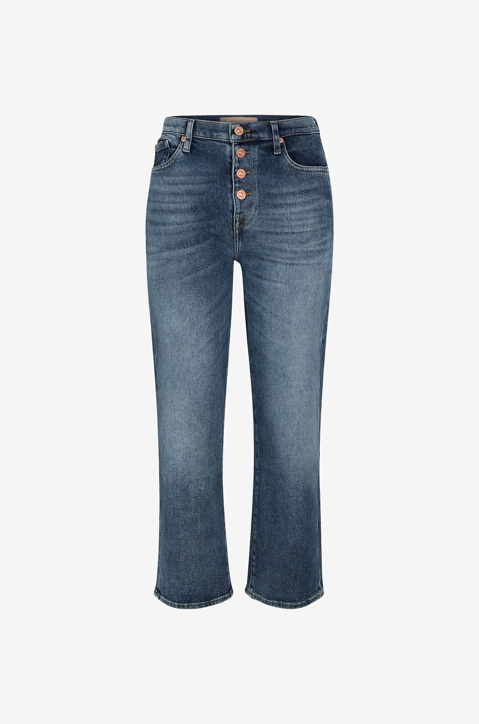 7 FOR ALL MANKIND Bootcut-Jeans aus Baumwollmix Damen MITTELBLAU 1