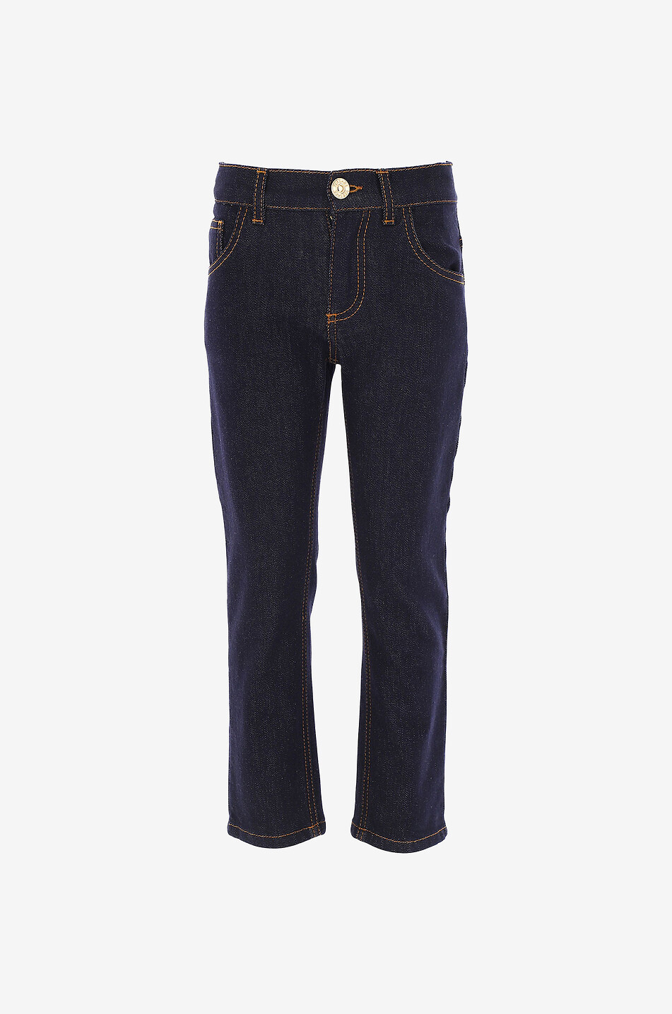 Denim trousers with Medusa print for boys