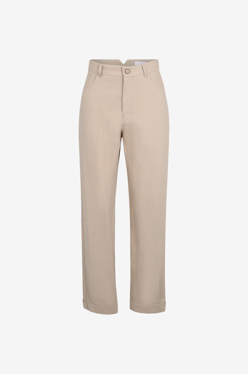 Pantalon carotte utilitaire taille haute