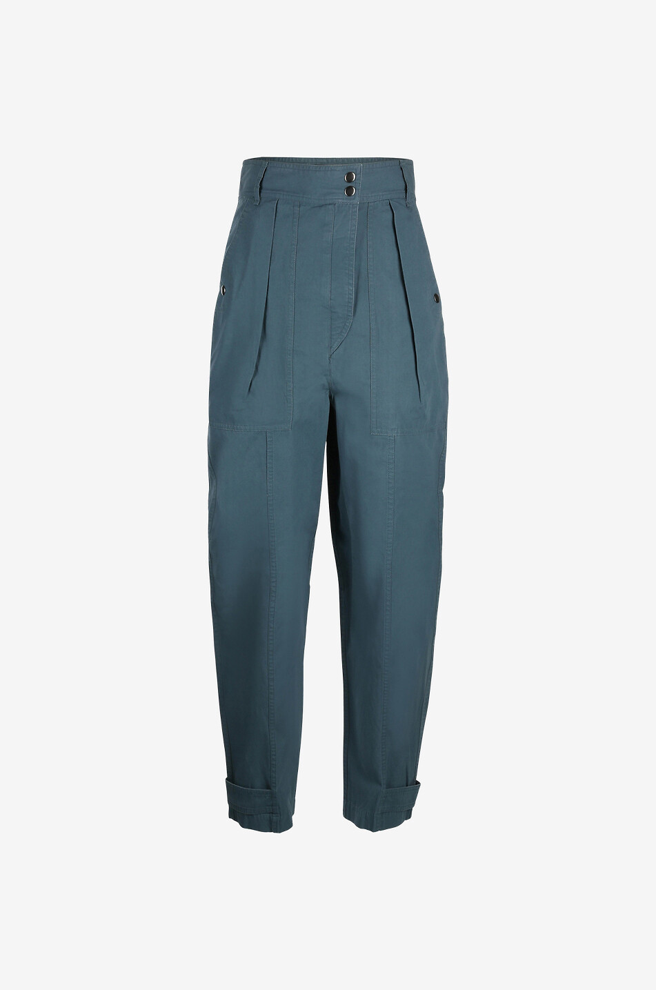 MARANT ETOILE Pantalon taille haute en coton Rowina Femme BLEU 1