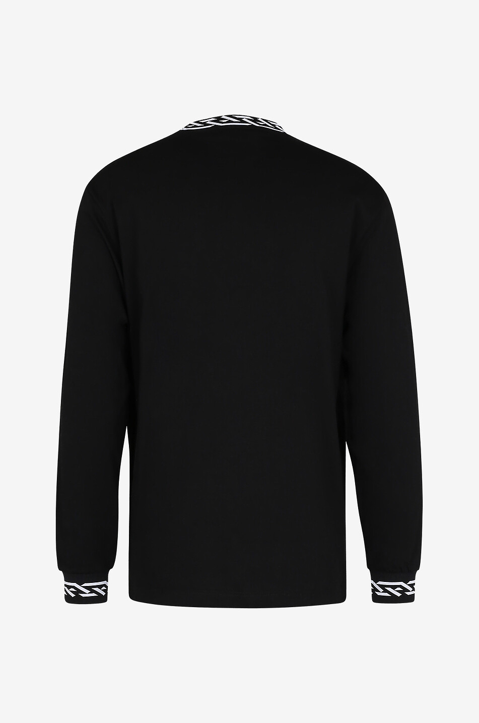 T-shirt à manches longues détails jacquard La Greca Mitchel Fit.