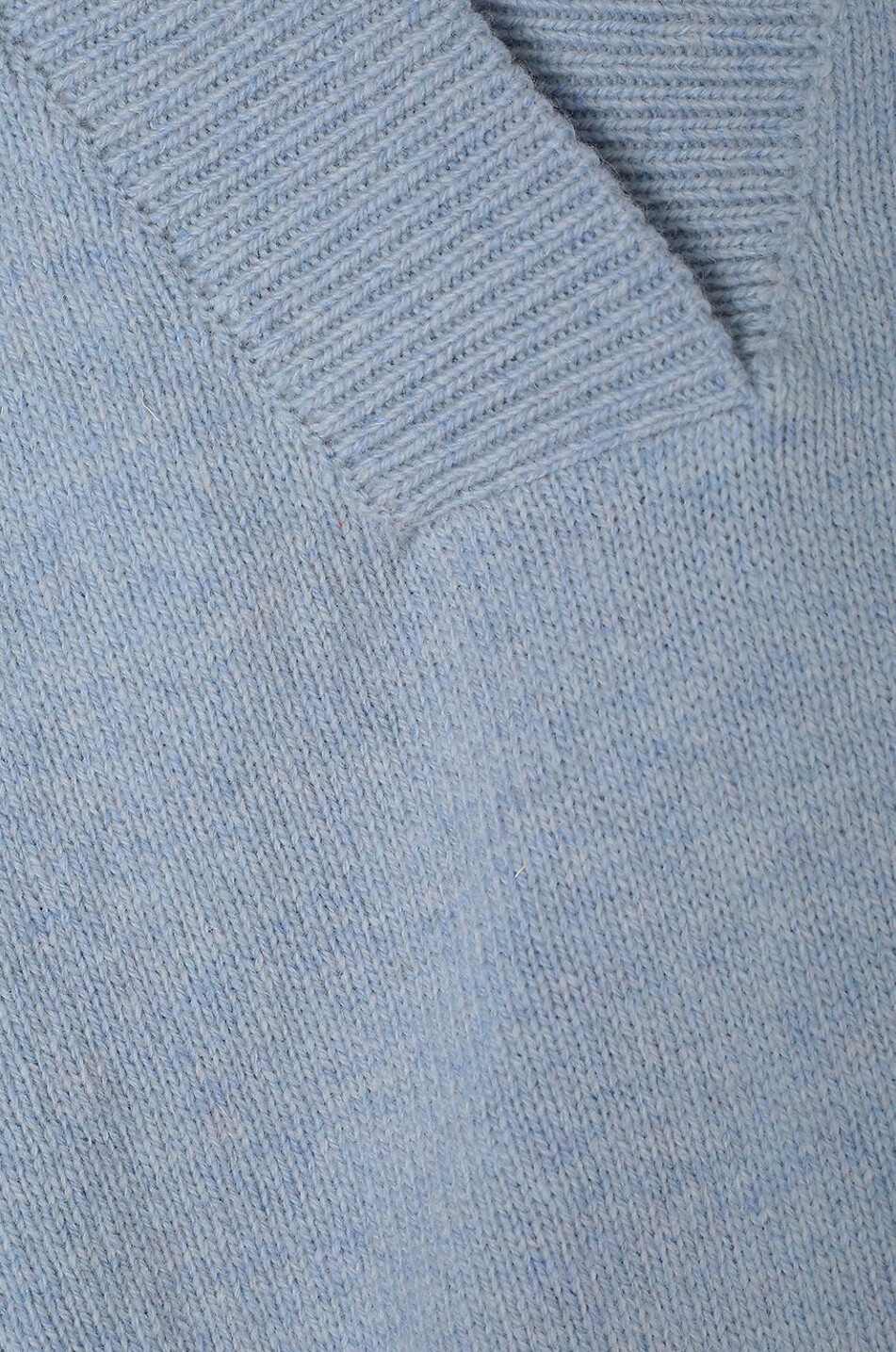 VALENTINE WITMEUR Pull à col V en laine Femme BLEU CLAIR 3