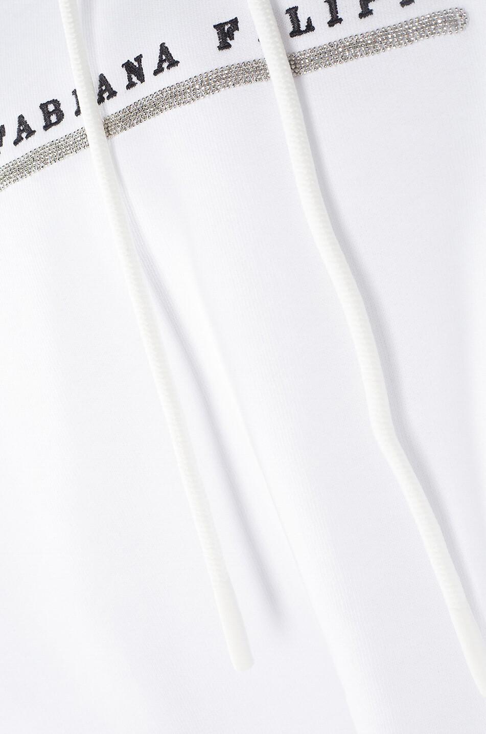 FABIANA FILIPPI Kapuzensweatshirt mit Logostickerei Damen WEISS 3