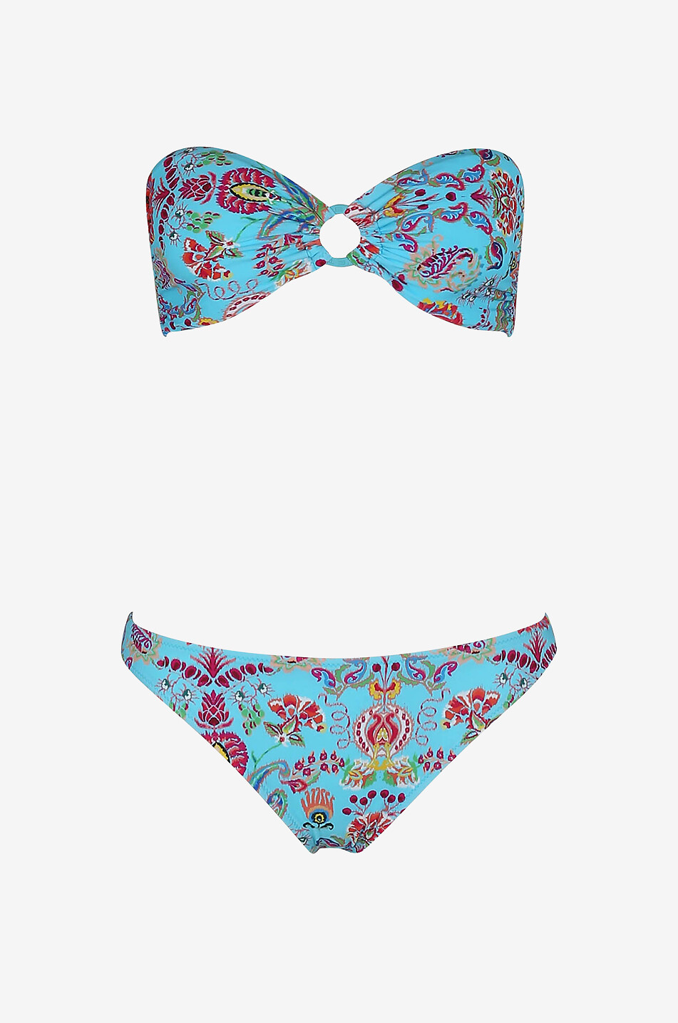 Bikini bandeau imprimé Paisley fleuri
