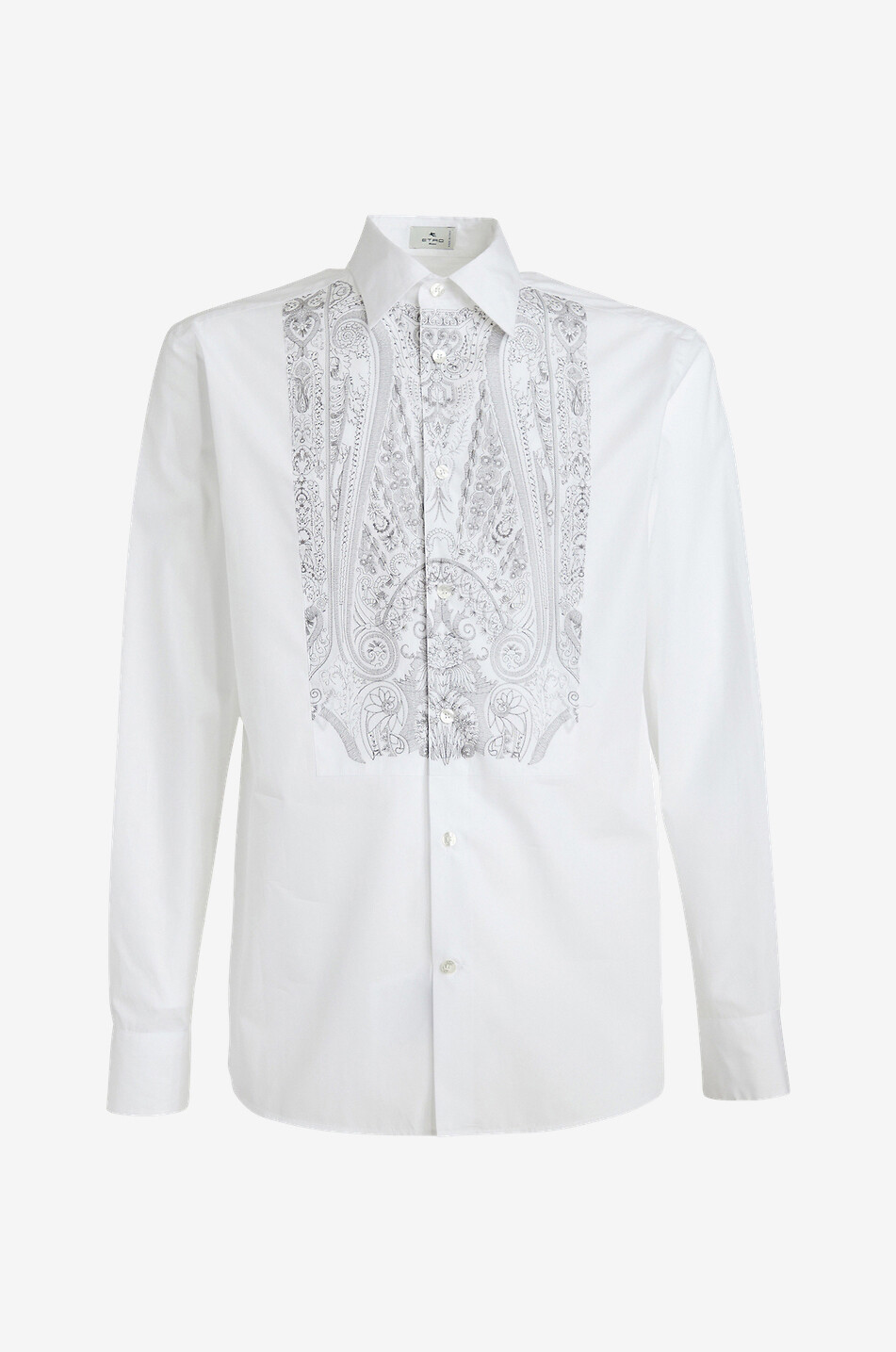 ETRO Hemd mit Paisley-besticktem Latz Herren WEISS 1