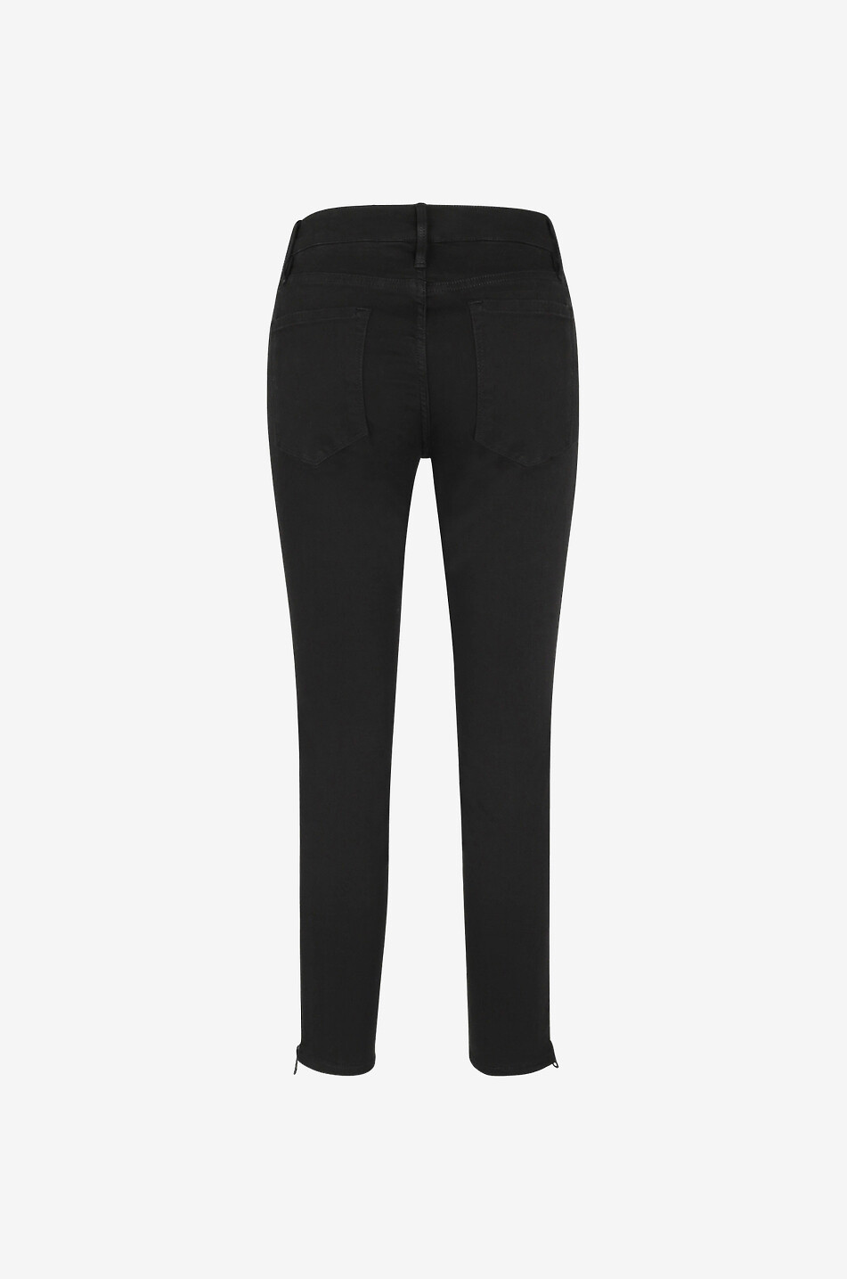 FRAME Le High Skinny Rubberized Zipper Film Noir jeans Women BLACK 2