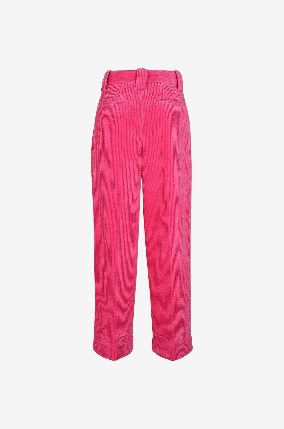 GANNI Pantalon large à pinces en velours côtelé Femme ROSE MOYEN 2