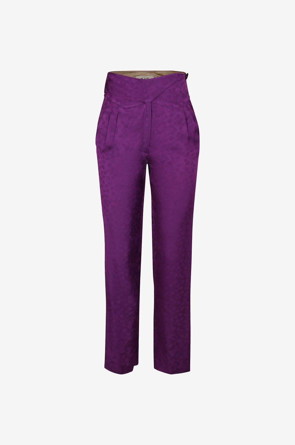 BLAZE MILANO Pantalon large en jacquard Liara Whisteria Basque Femme VIOLET 1