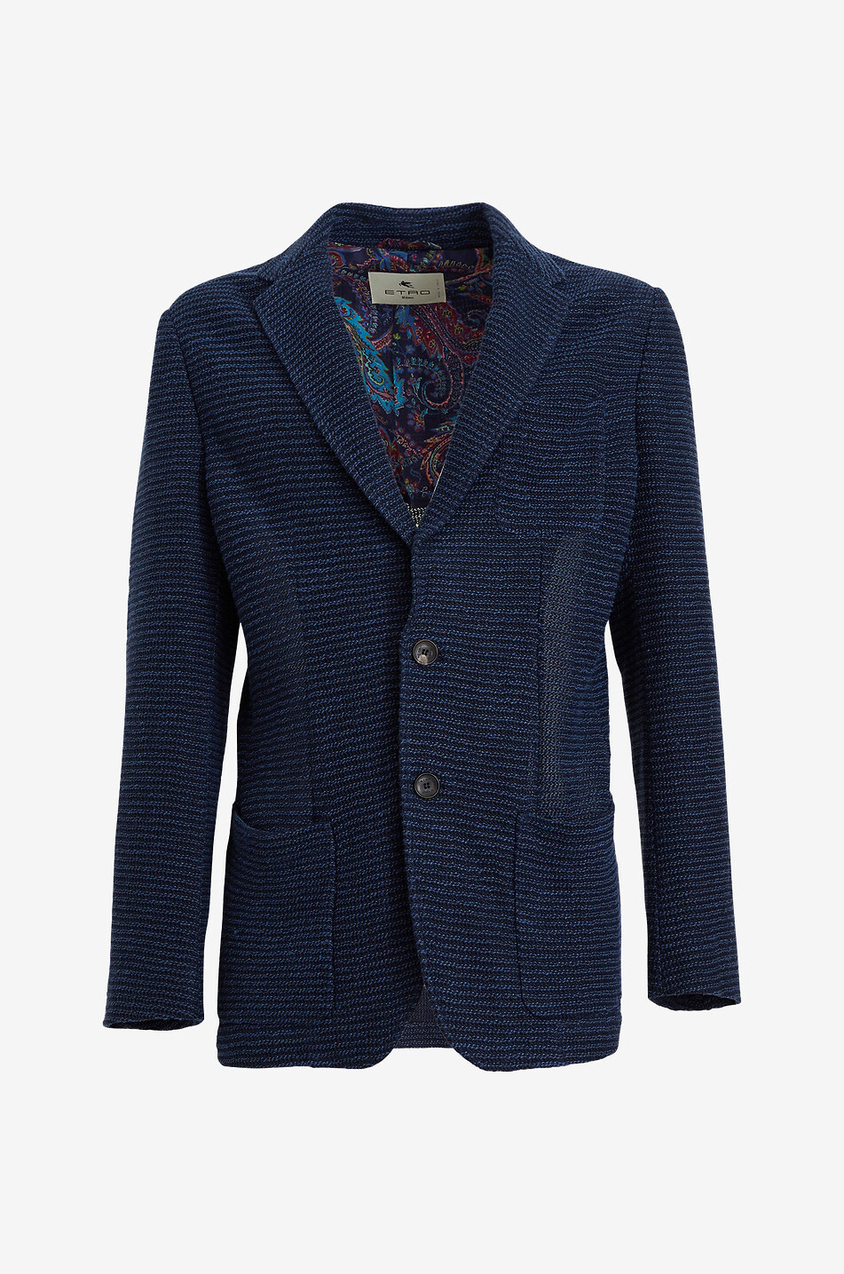 Single-breasted linen knit blazer