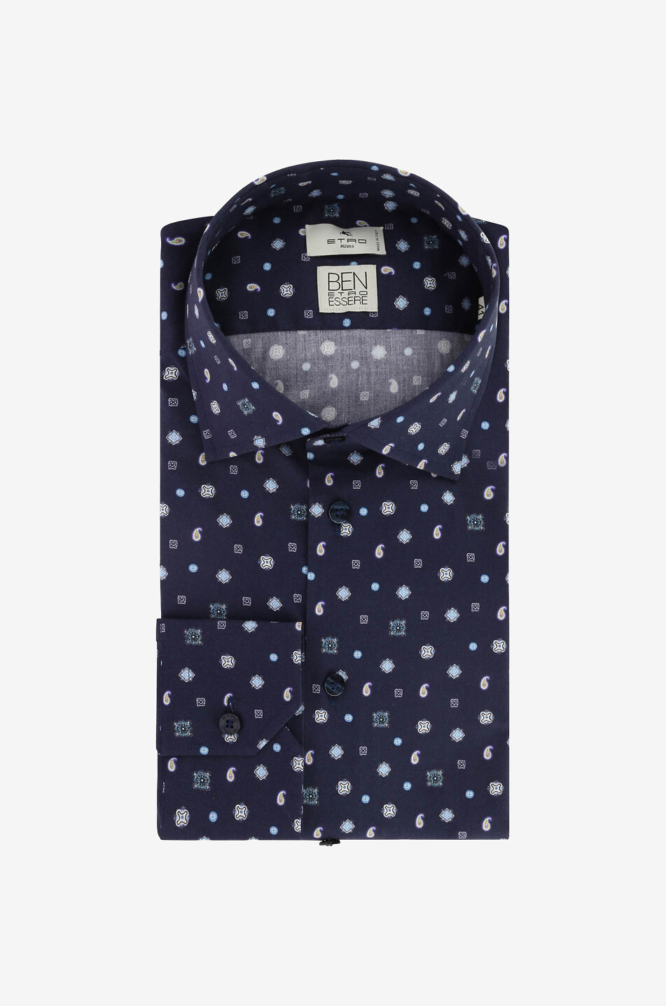 ETRO Slim-Fit-Hemd aus Baumwolle mit Paisley-Detail-Print Herren DUNKELBLAU 1