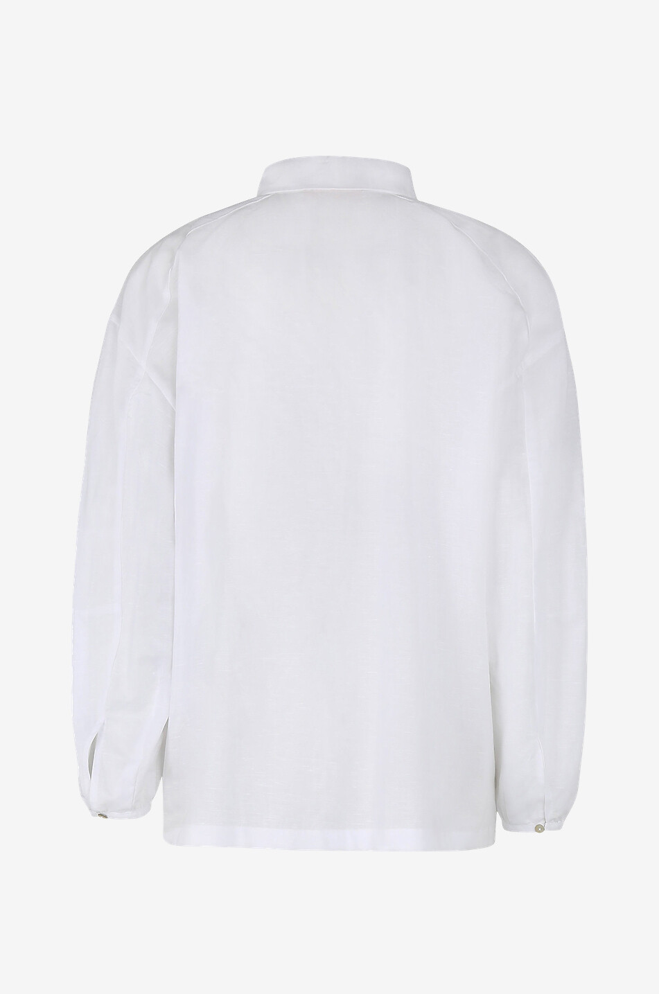 IBLUES Salato long-sleeved cotton and linen blouse Women WHITE 2