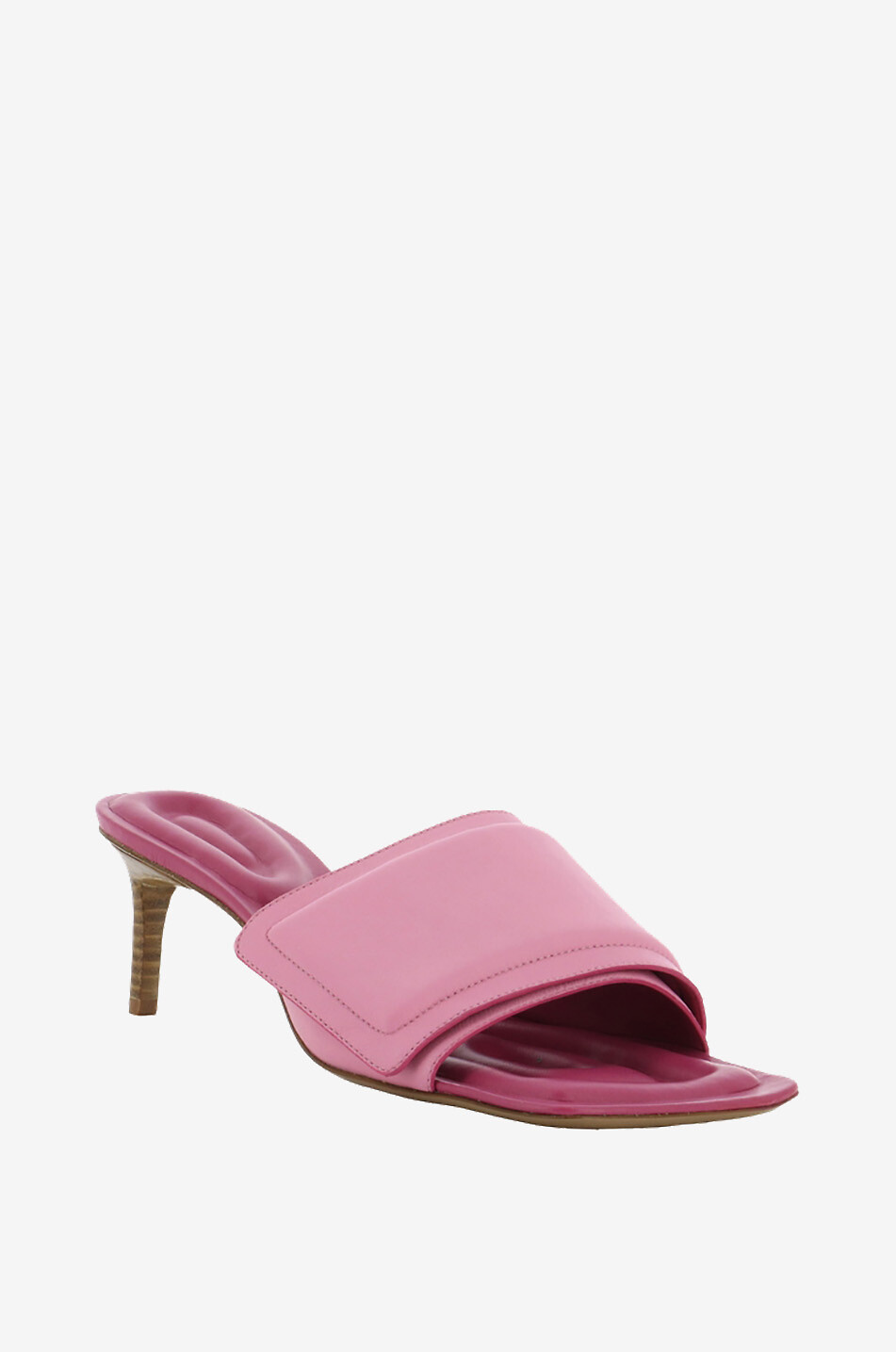JACQUEMUS Les Mules Piscine open-toe heeled leather mules Women PINK 1