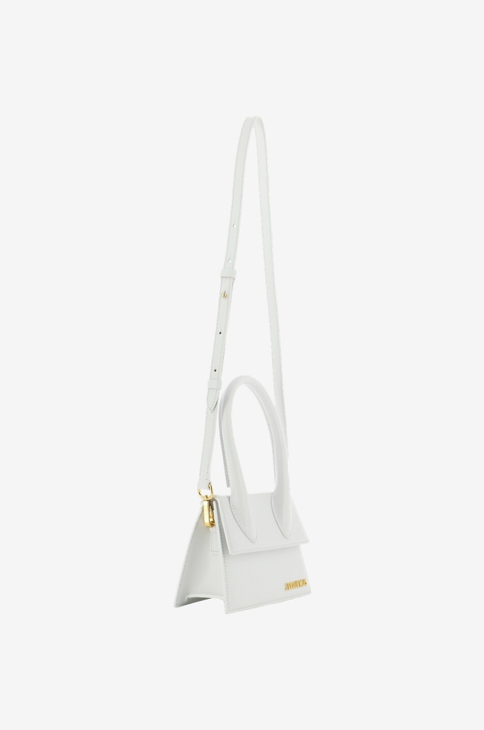 JACQUEMUS Le Chiquito Moyen smooth leather handbag Women WHITE 5