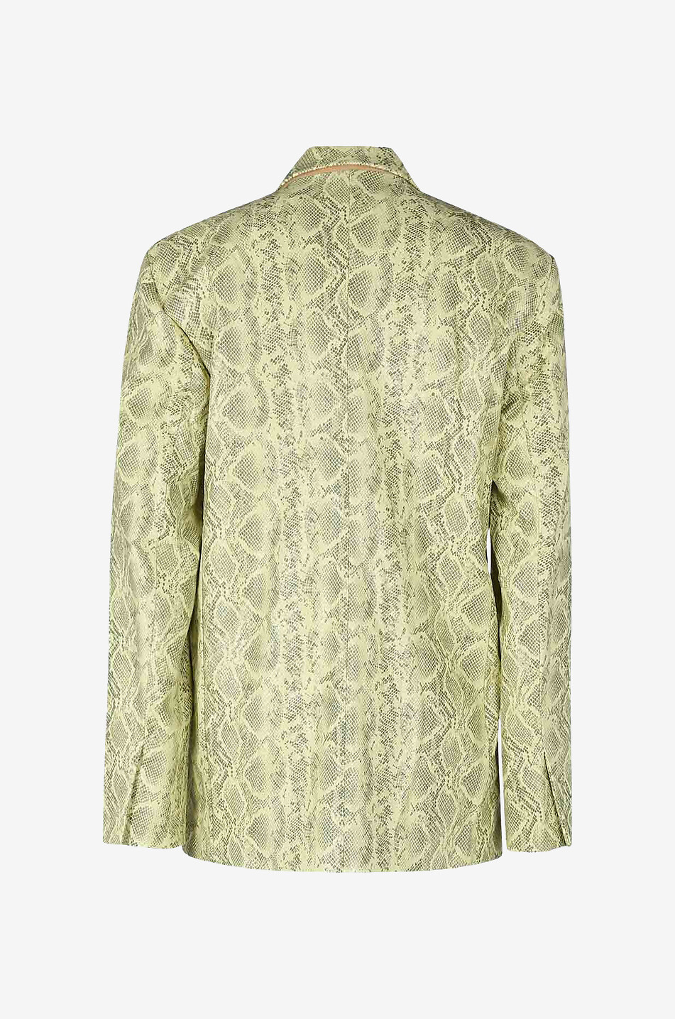 ROTATE BIRGER CHRISTENSEN Blazer en cuir synthétique imprimé serpent Fox Femme JAUNE CLAIR 2