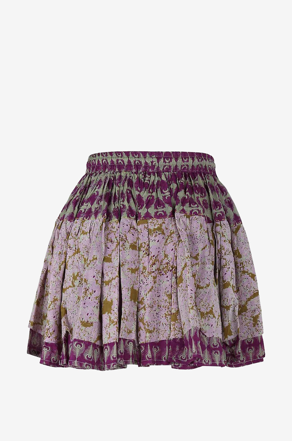 Jupe courte en coton Double Mini Volant