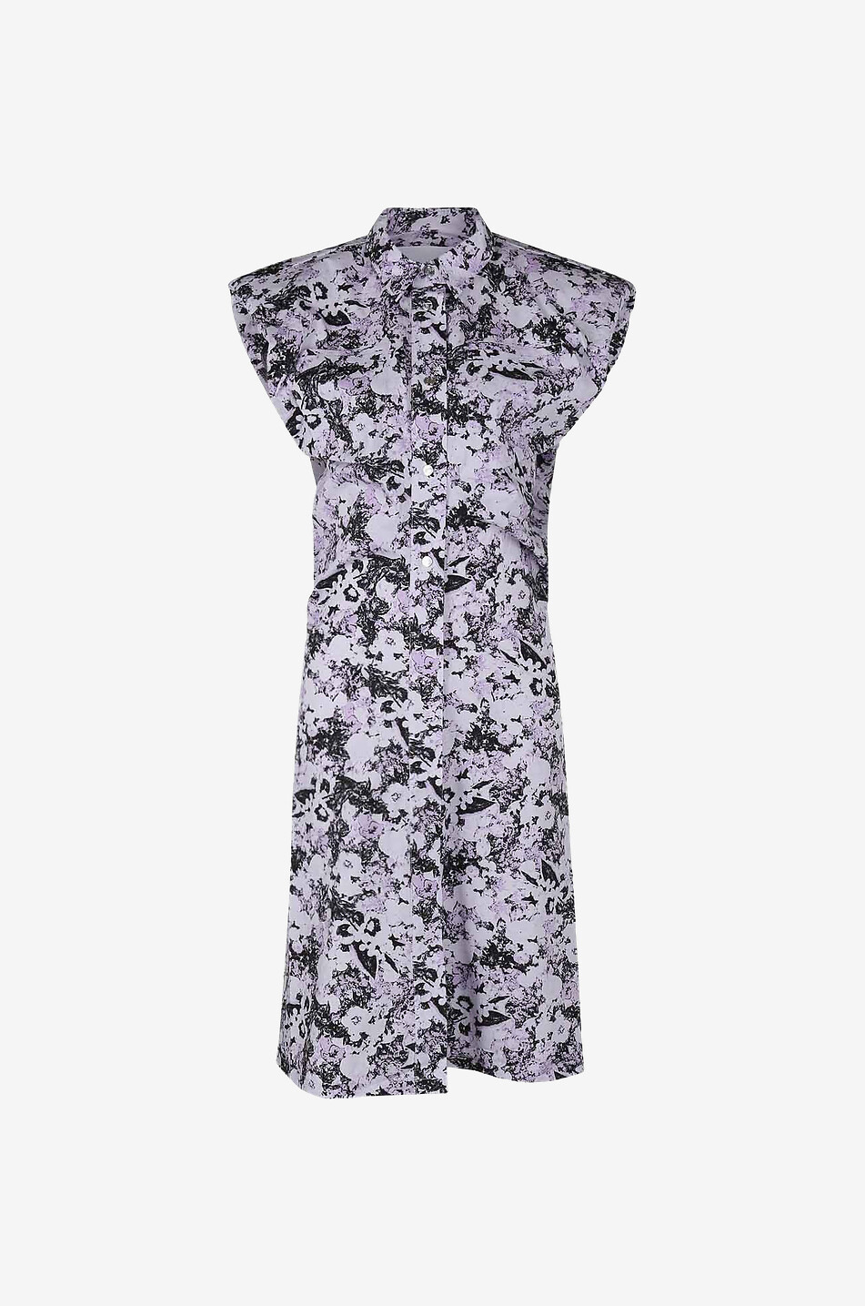 Marika floral midi organic-cotton dress