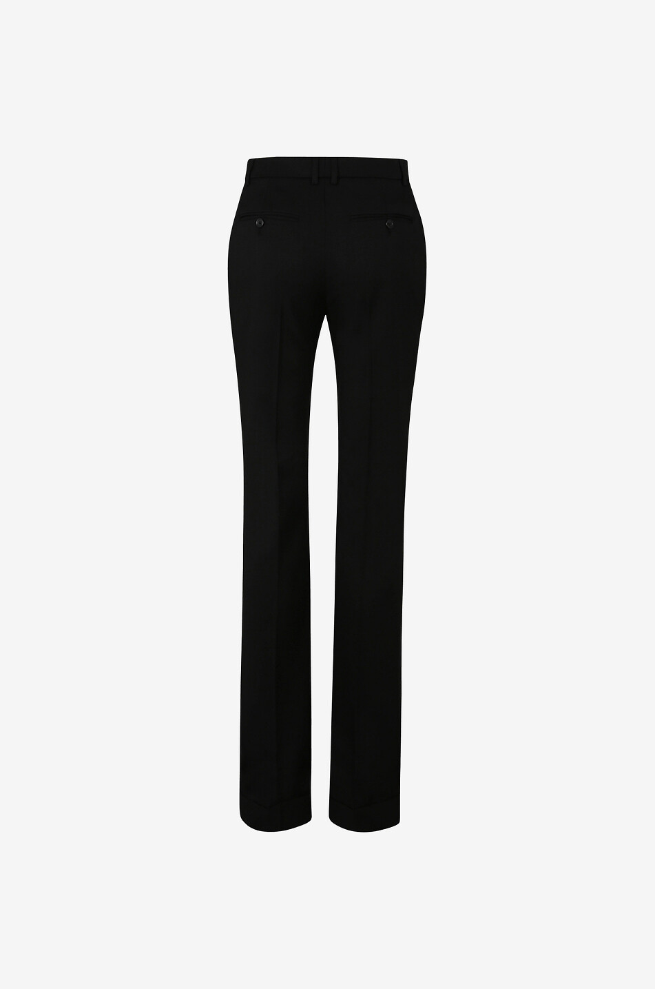 SAINT LAURENT PARIS Loose-fitting trousers in grain de poudre wool Women BLACK 2