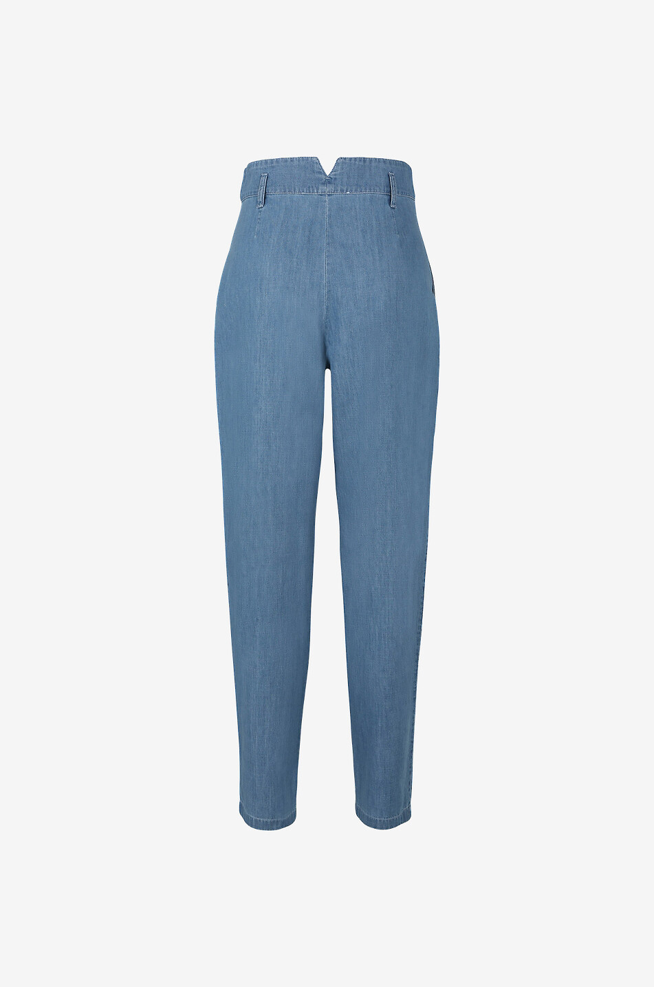 SEE BY CHLOE Chambray front tuck carrot trousers Women BLUE 2