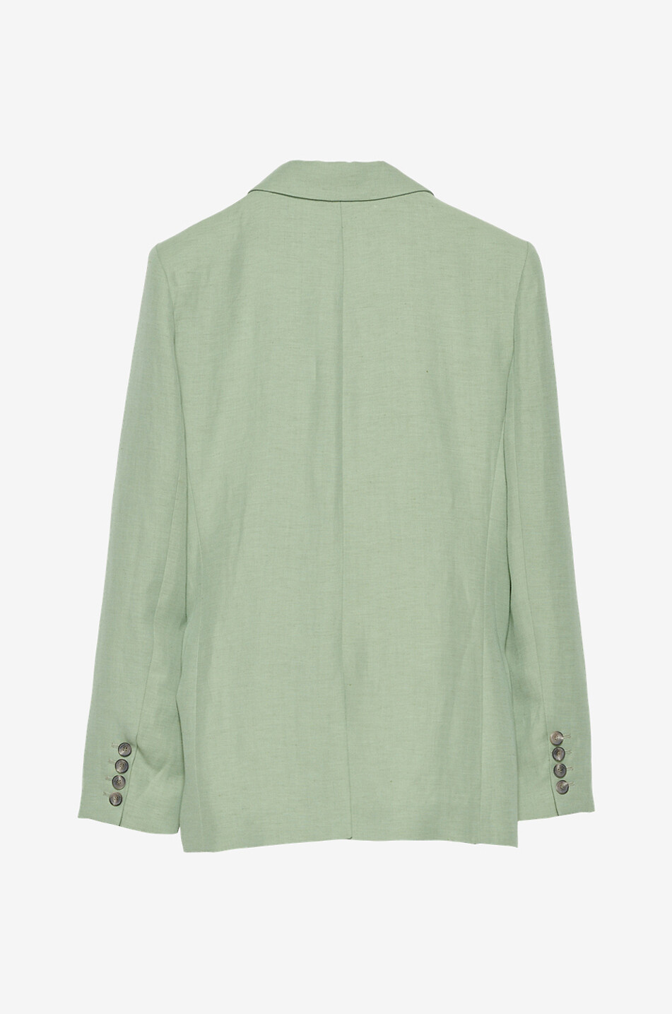 Einreihiger Blazer aus Viskose und Leinen