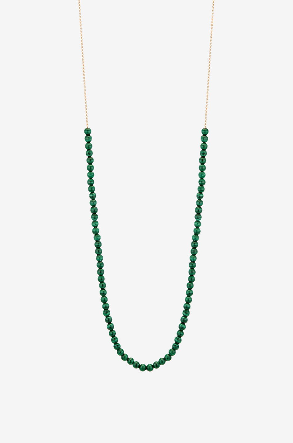 GINETTE NY Collier en or rose et malachite Maria Mini Boulier Femme VERT 1