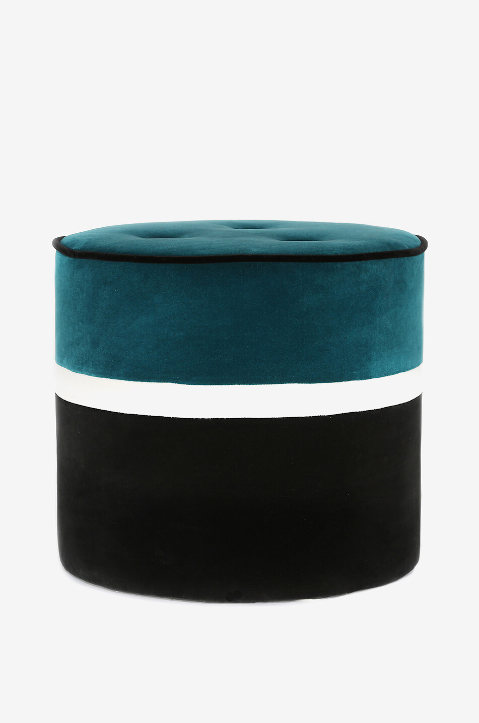 MAISON SARAH LAVOINE Léo velvet and wood pouf Home MULTI COLOURED 1