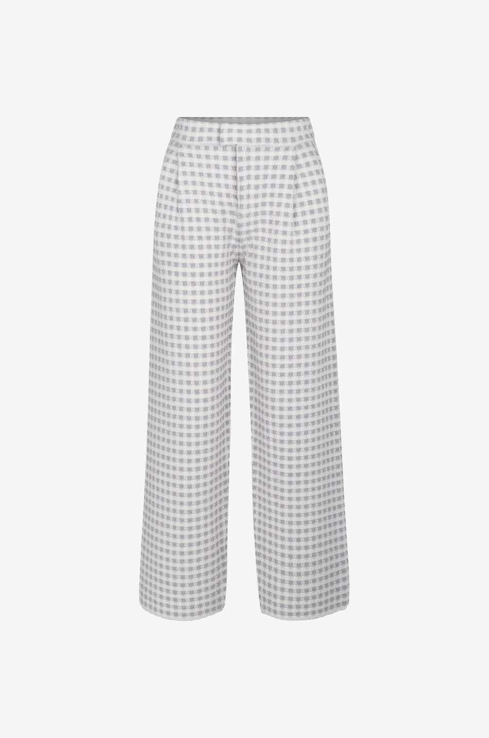 Cashmere and cotton gingham check trousers