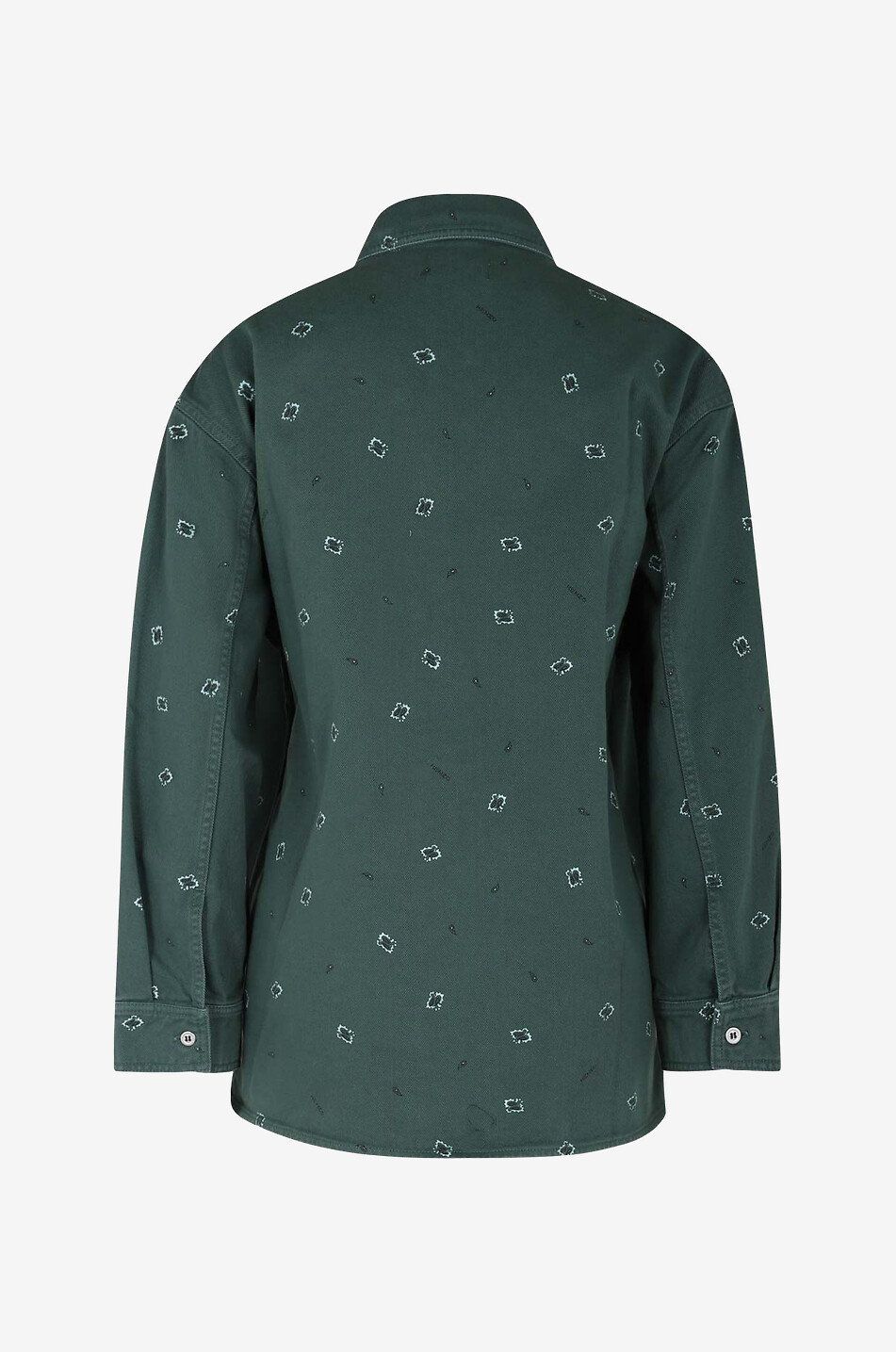 KENZO Surchemise en denim imprimé Bandana Femme VERT 2