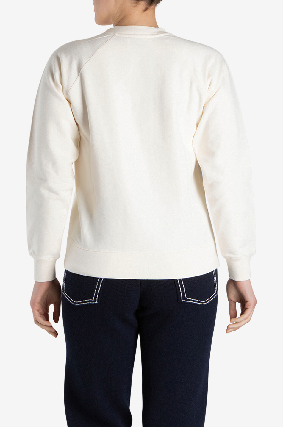 BARRIE Sweatshirt aus Baumwolle mit Jacquard-Patch Damen SCHWARZ 6