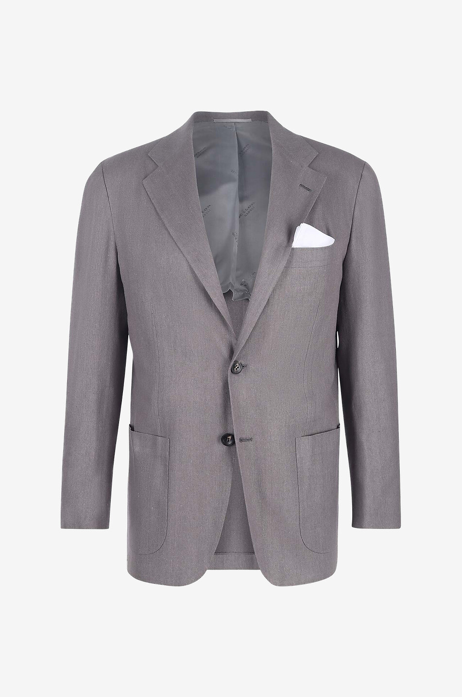 KITON Single-breasted silk blazer Men MEDIUM GREY 1