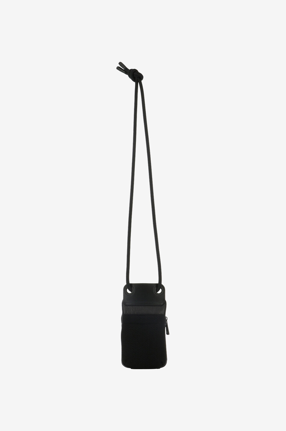 MONCLER Telefontasche aus Ripstop und Leder mit Hahnenlogo Herren SCHWARZ 3