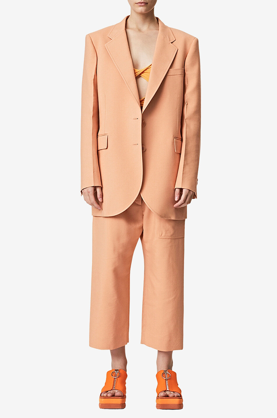 STELLA McCARTNEY Single-breasted twill blazer Women PINK 5