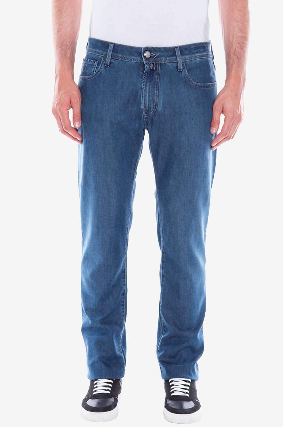 JACOB COHEN J625 regular lyocell and silk jeans Men MEDIUM BLUE 3