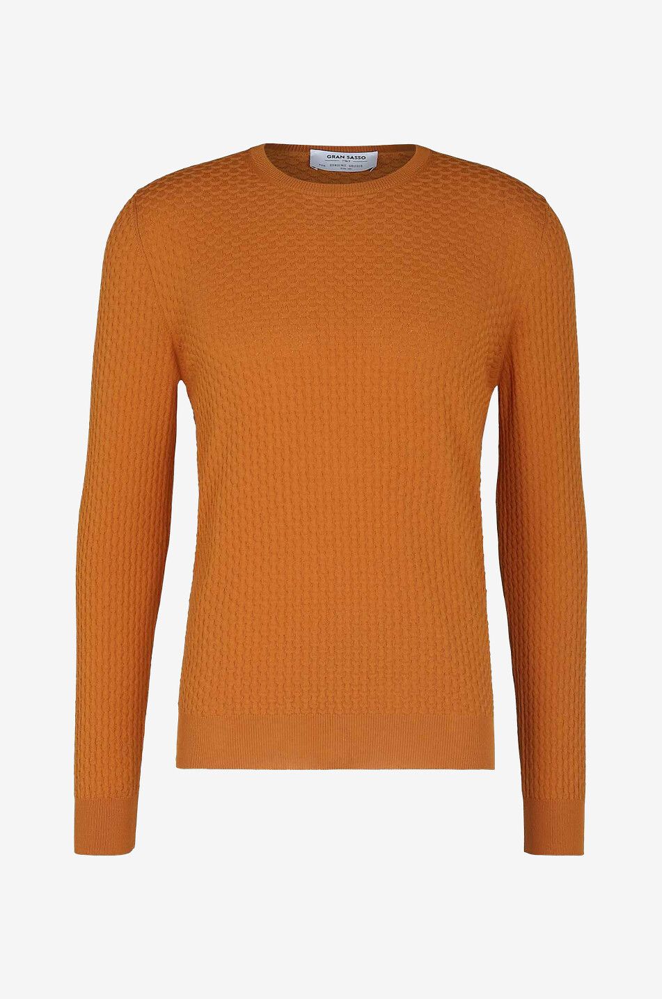 GRAN SASSO Pull à col rond en coton Homme ORANGE 1