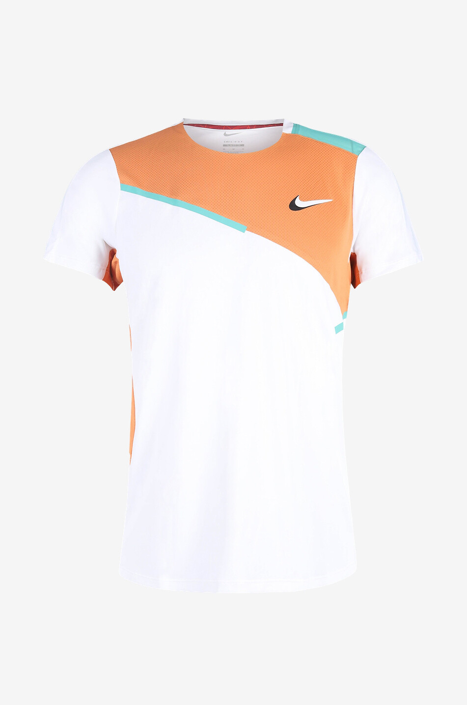 NIKE T-shirt de tennis tricolore NikeCourt Dri-FIT Slam Homme BLANC 1