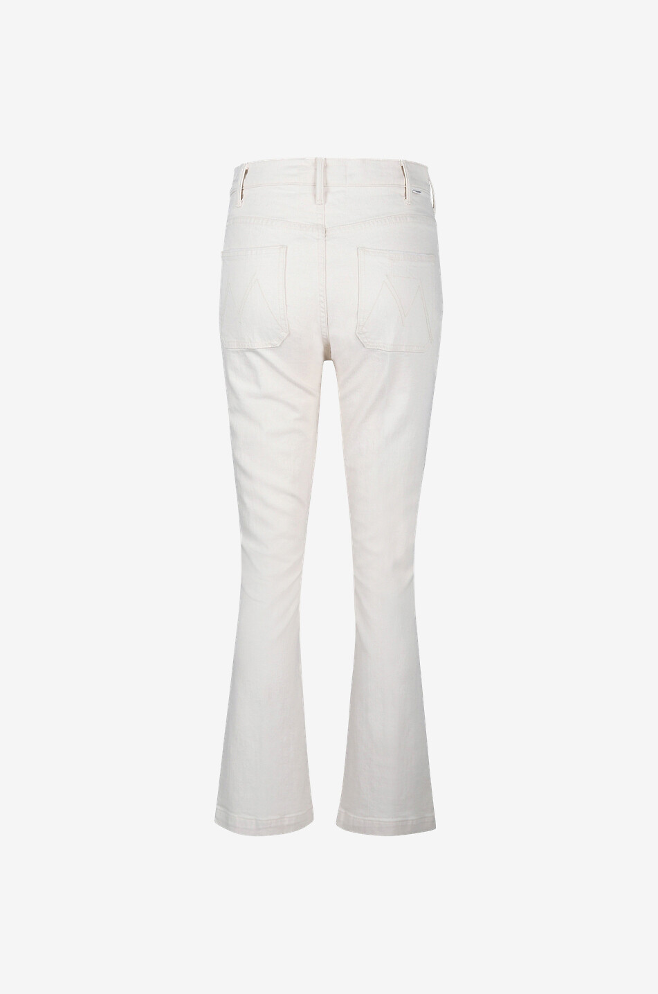 MOTHER The Hustler Patch Pocket Flood bootcut jeans Women Light beige 2