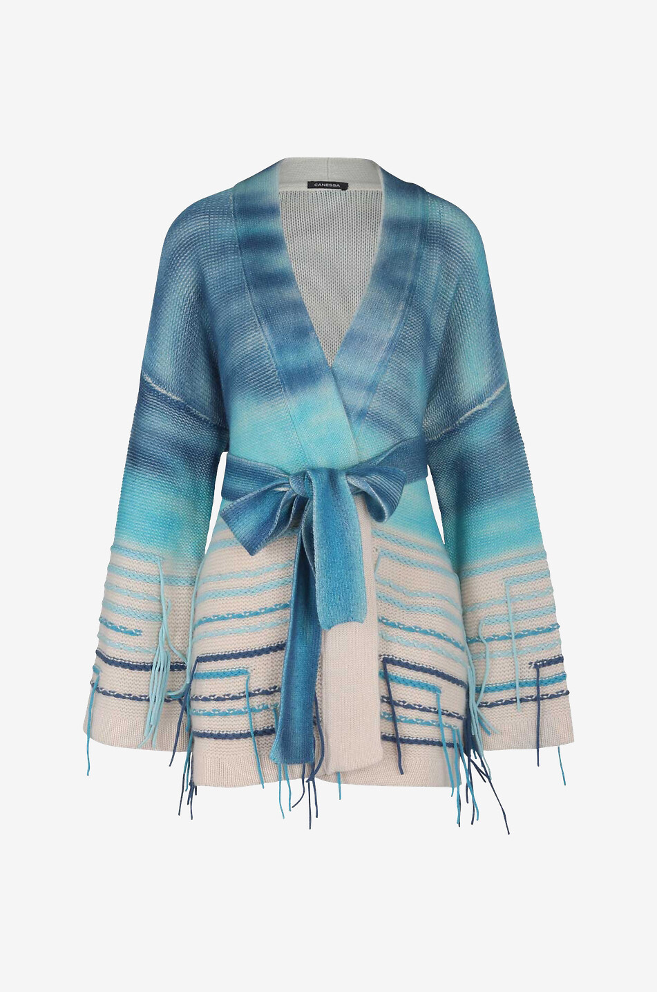 CANESSA Open Water cashmere cardigan Women BLUE 1