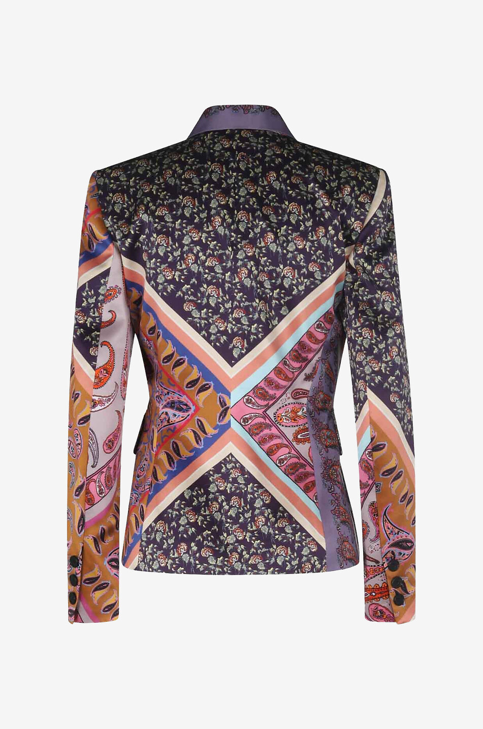 BARBARA BUI Einreihiger Blazer aus Satin mit Patchwork-Print Damen BUNT 2