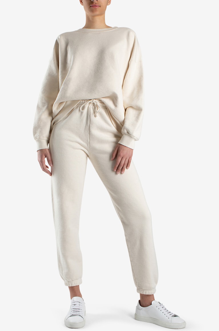AMERICAN VINTAGE Zutabay cotton jogging bottoms Women Light beige 3