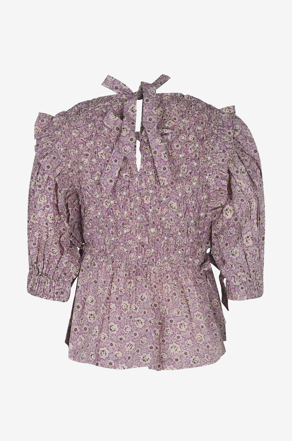 SEA Blouse manches courtes en coton Ida Femme VIOLET 2