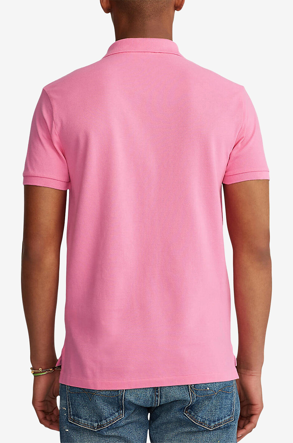 POLO RALPH LAUREN Pony logo cotton piqué short-sleeved polo shirt Men PINK 3