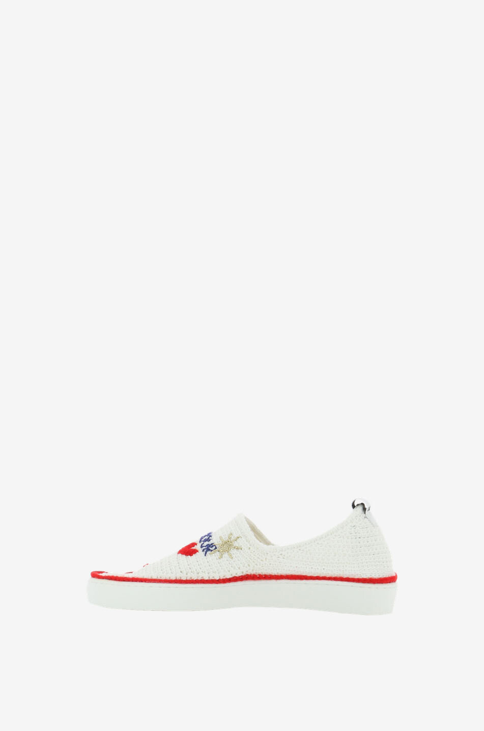 AMROSE Baskets slip-on crochetées Amour Infini Femme BLANC 3
