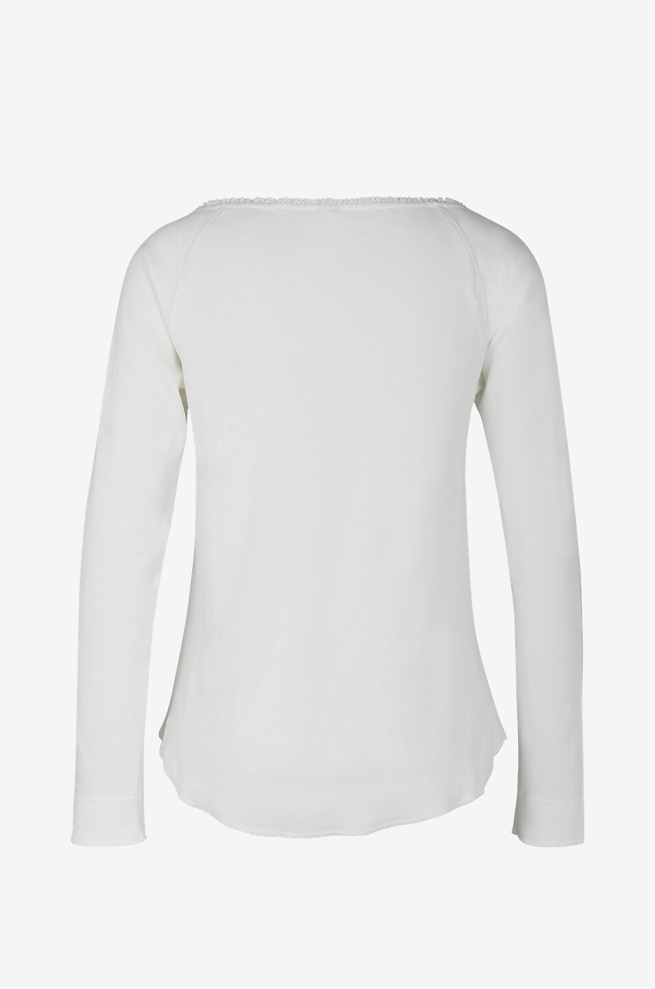 LALIDE A PARIS Top à manches longues en dentelle à ruban Femme BLANC 2