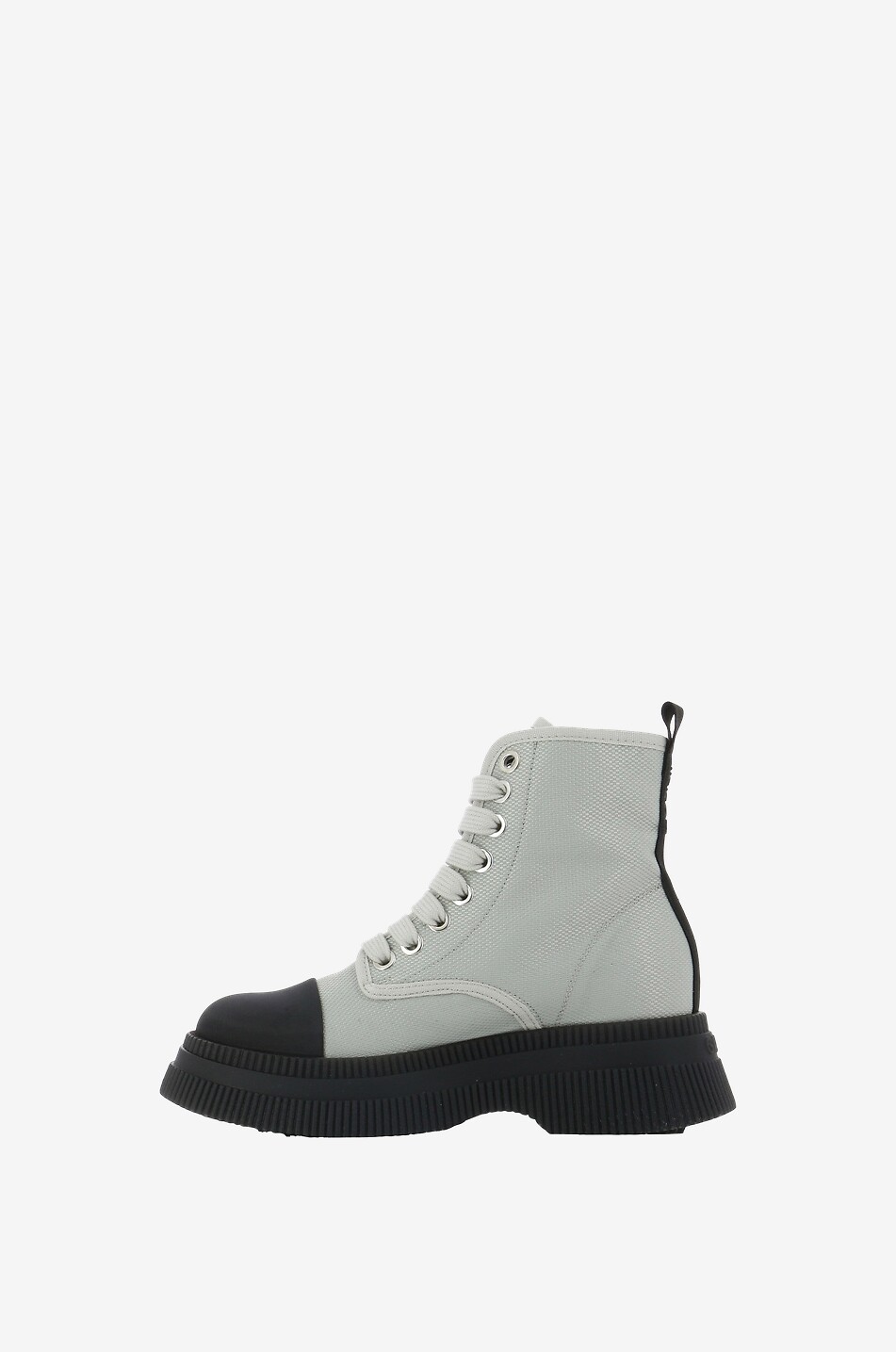 GANNI Hohe Canvas-Sneakers Creepers Damen GRAU 3