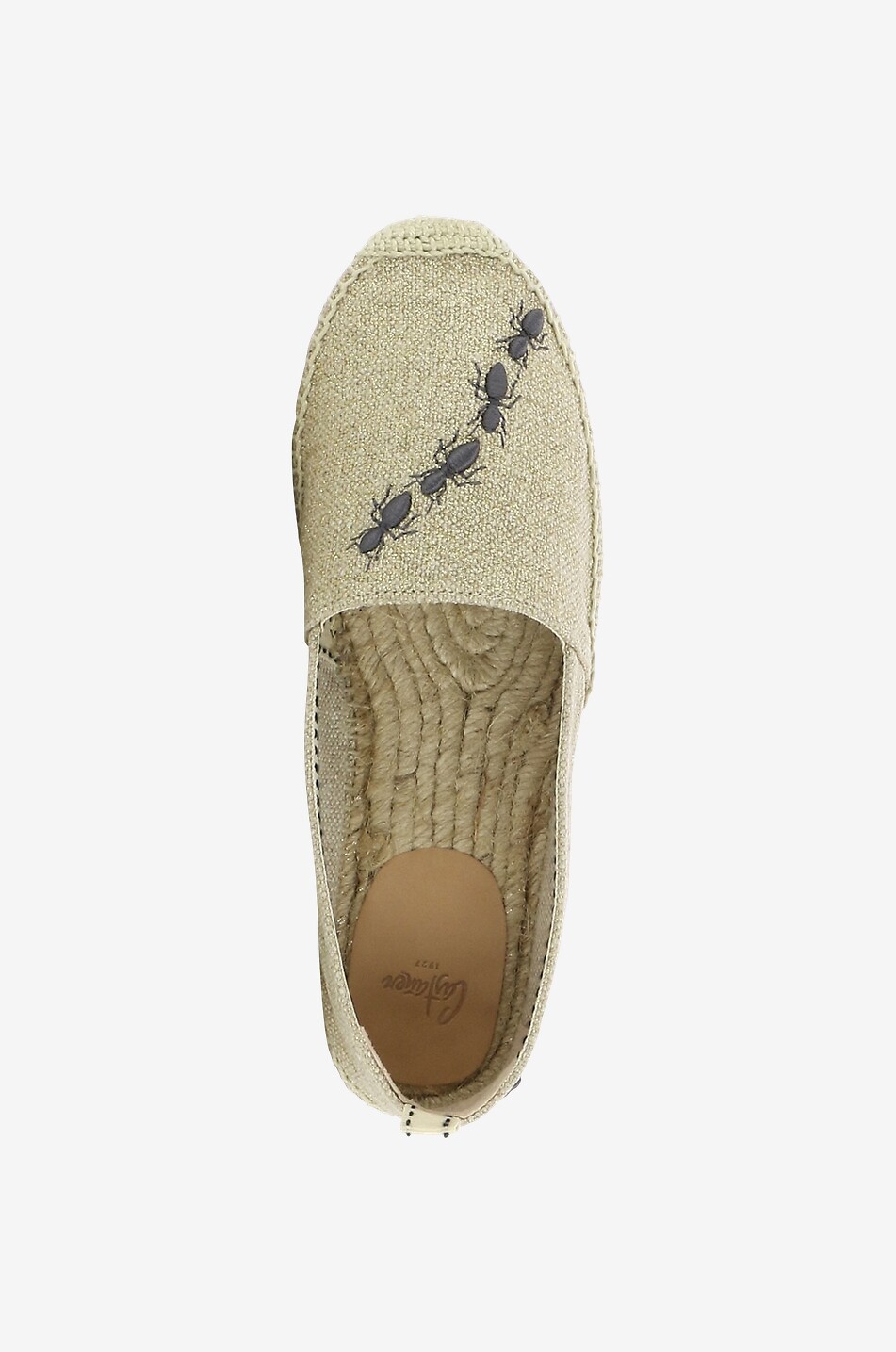 CASTANER Espadrilles en toile scintillante brodée Kendra Bugs Femme DORE 5