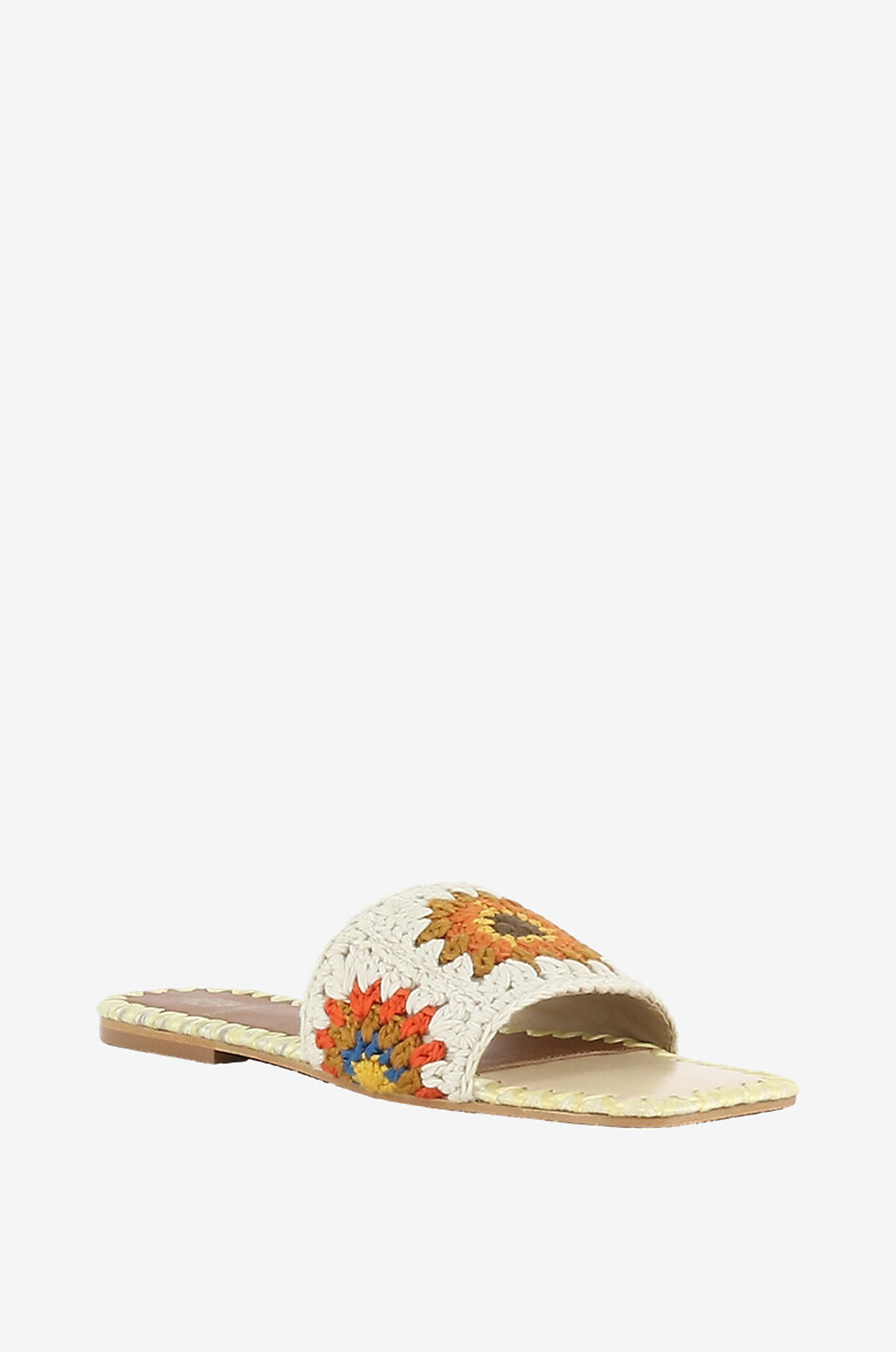 Mules plates en raphia Pam